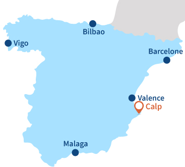 Localisation de Calp en Espagne - Alicante