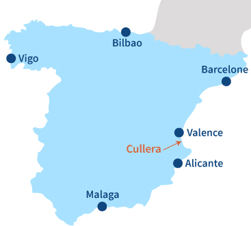 Localisation de Cullera en Espagne