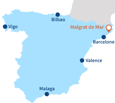 Localisation de Malgrat de Mar en Espagne