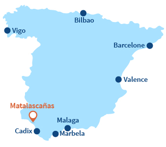 Localisation de Matalascañas en Andalousie - Espagne