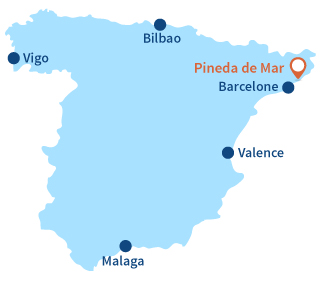 Localisation de Pineda de Mar en Espagne
