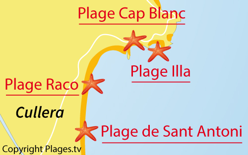 Carte de la plage de Raco è Cullera