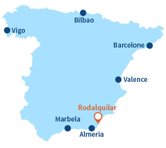 Localisation de Rodalquilar en Andalousie - Espagne