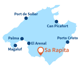 Localisation de Sa Rapita à Majorque