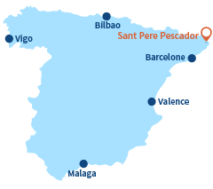 Localisation de Sant Pere Pescador en Espagne