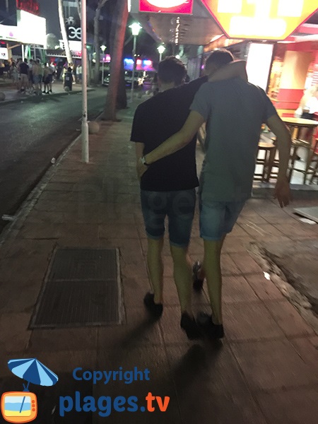 Young man in Magaluf drunk