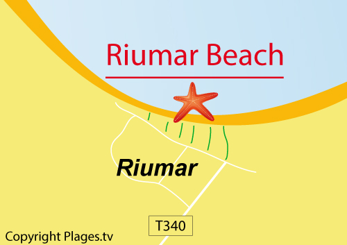Map of Riumar beach in France