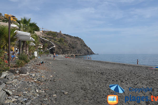 Photo de la plage de Cabria à Almunecar