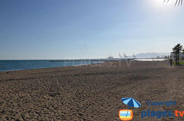 Photo de la plage de Caleta à Malaga