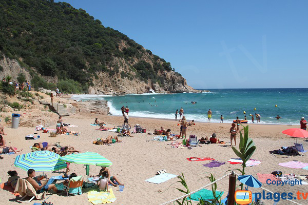 Canyerets beach in Sant Feliu de Guíxols in Spain
