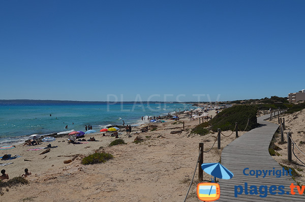 Photo de la plage Copinyar à Playa Migjorn - Formentera