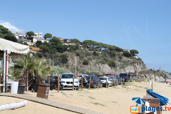 Parking de la plage de la Musclera à Arenys-de-Mar