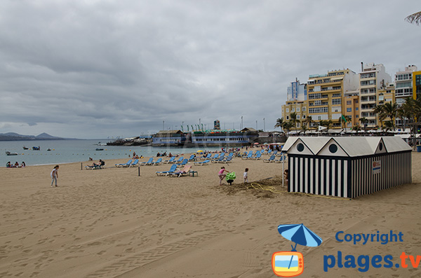 Extrémité de la plage de Las Canteras à Las Palmas - Grande Canarie