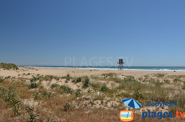 Photo de la plage dans le centre ville de Zahara en Andalousie