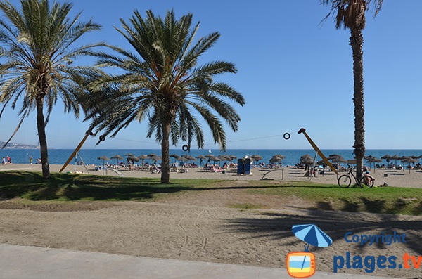 Activities on the beach of Malaga