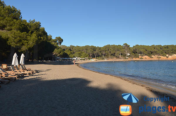 Location de matelas sur la plage de Niu Blau à Ibiza