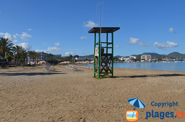 Supervised beach in Sant Antoni de Portmany - S'Arenal