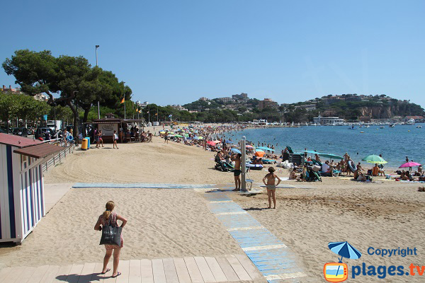 Main beach of Sant Feliu de Guixols in Spain